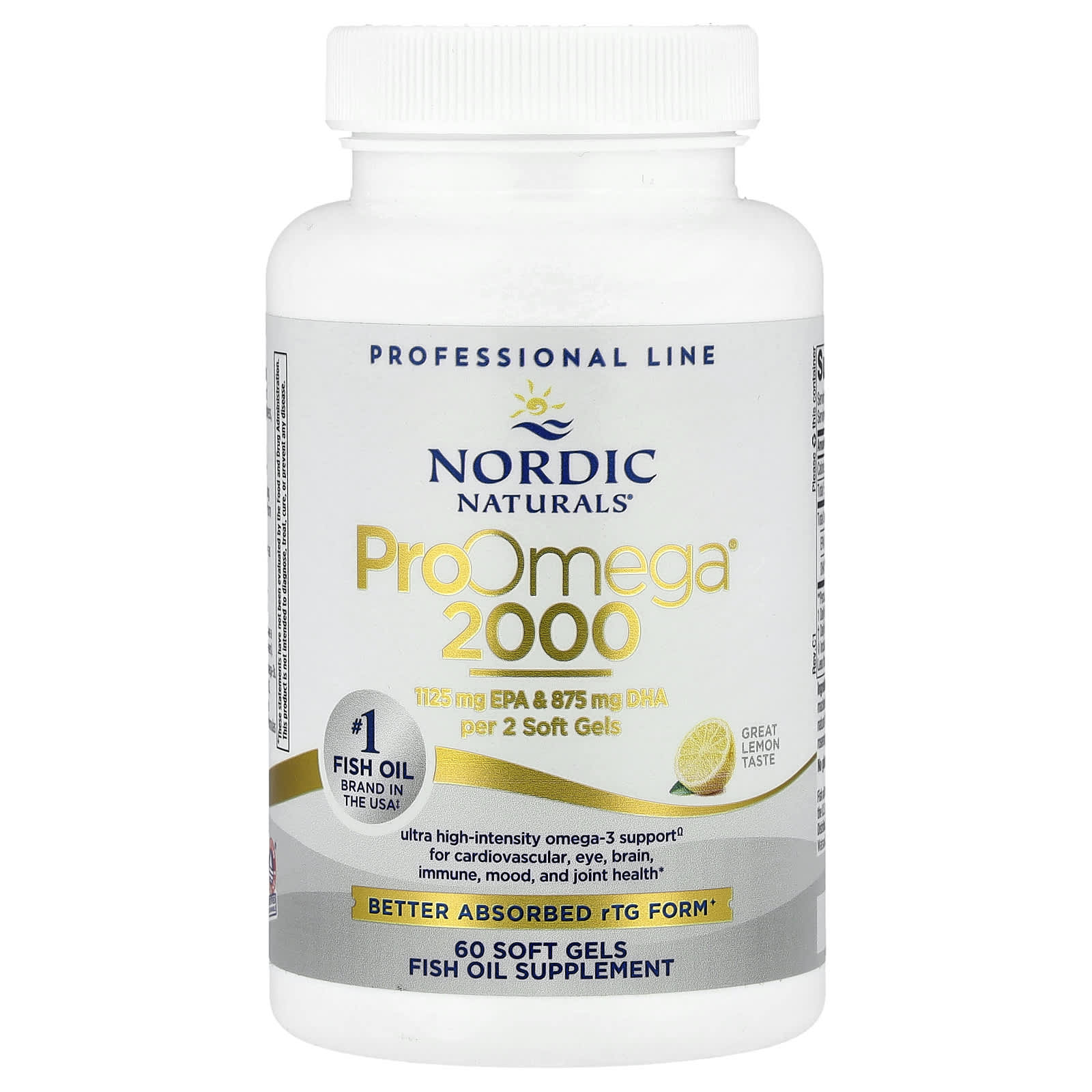 Nordic Naturals, ProOmega® 2000, 60 Softgels (625 mg per Soft Gel) UPC 768990121388 | HiLife Vitamins